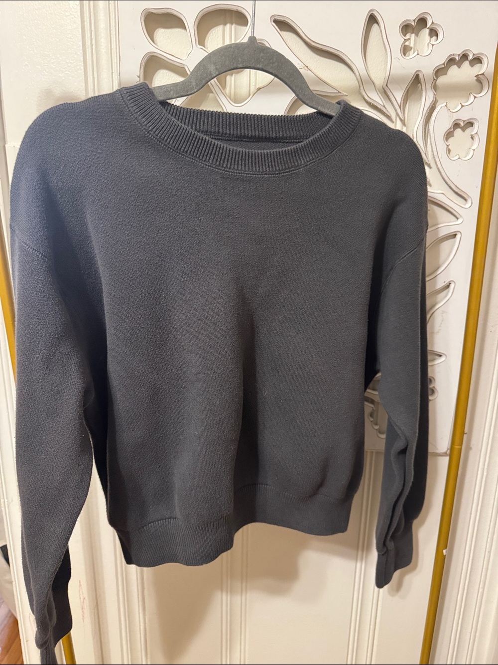 aerie Crewneck Sweater in Charcoal